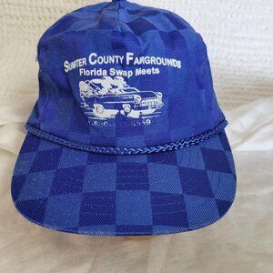 Florida Swap Meets Sumter County  Trucker Baseball Hat Nissin Cap blue plaid adj
